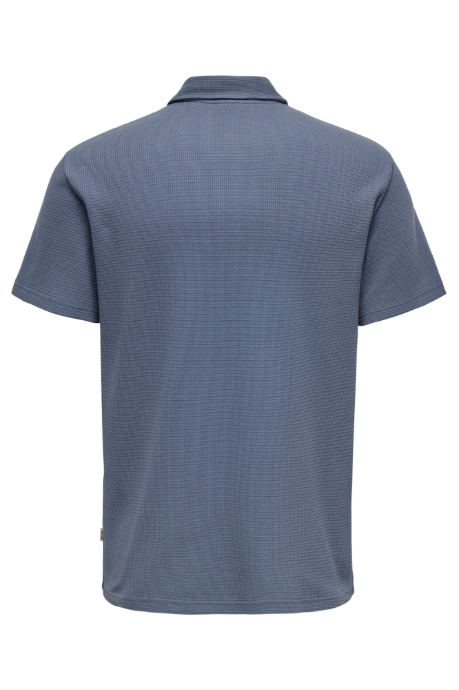 ONSCAL REG STRUCT SS HALFZIP POLO 22032821 VINTAGE INDIGO